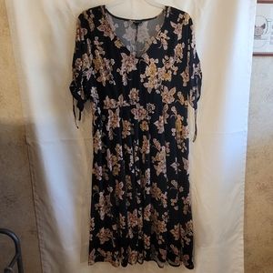 Torrid Black and Brown Floral Dress